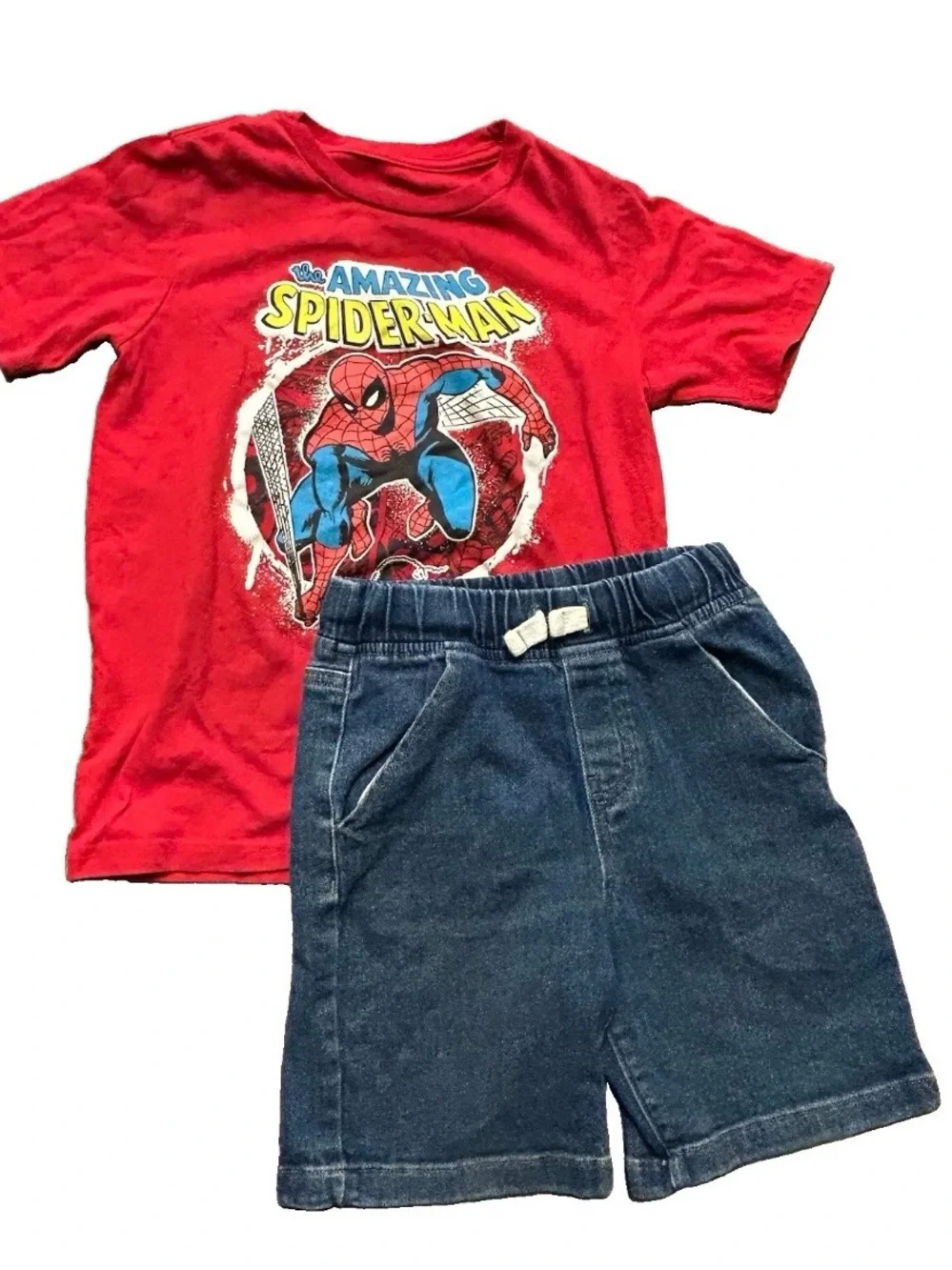 Boy’s Summer Clothing Athletic Shorts Nascar Spider Man Size Small (6/7)